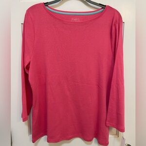 Talbots NEW W TAG Ivory 3/4 Sleeve Tee
